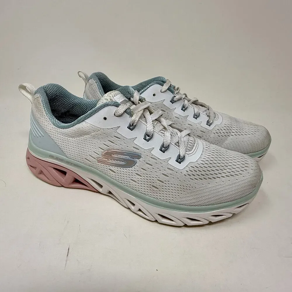 Skechers Glide Step Altus Sneakers Womens Sz 8 White Sporty Lightweight‎ K.7.4